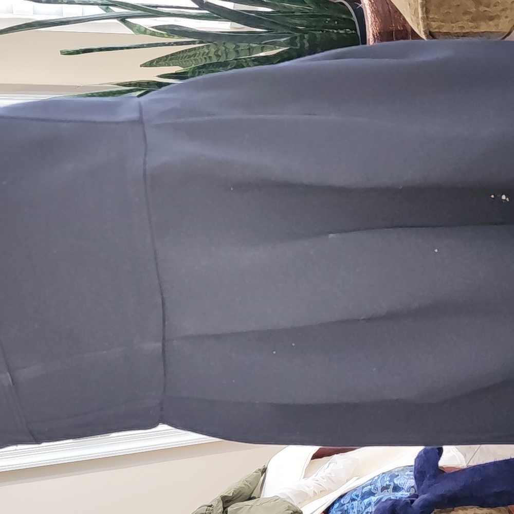 Dvf Navy Euc Bustier Structured Sheath Dress Size… - image 6